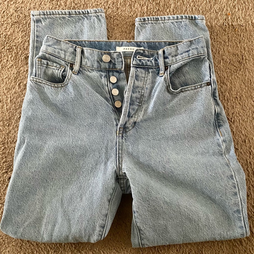 Pacsun high rise straight jeans, 24
